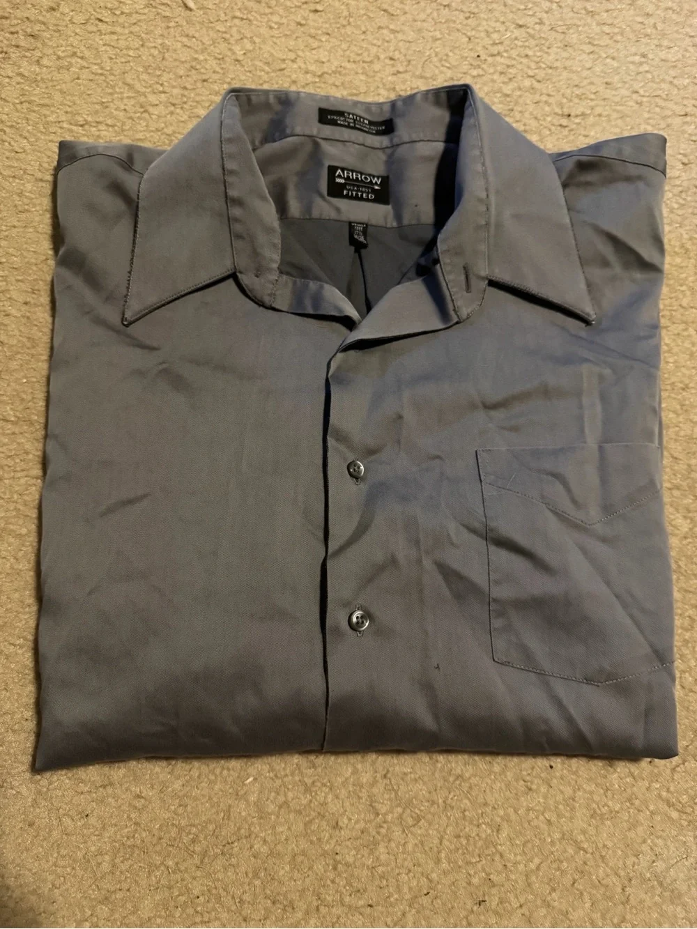 Arrow Men’s Fitted Dress Shirt in Charcoal